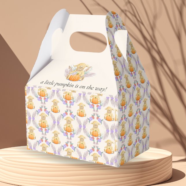 Ballotins Boho Little Lamb Citrouille Baby shower aquarelle (Celebrate with joy, cherish memories, delightful favor box for gifts!")