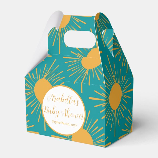 Ballotins Boho Little Ray of Sun Baby shower Turquoise (Verso)