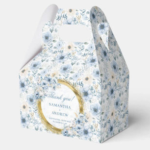 Ballotins Boho moderne Pastel Blue Gold Mariage Favor Box