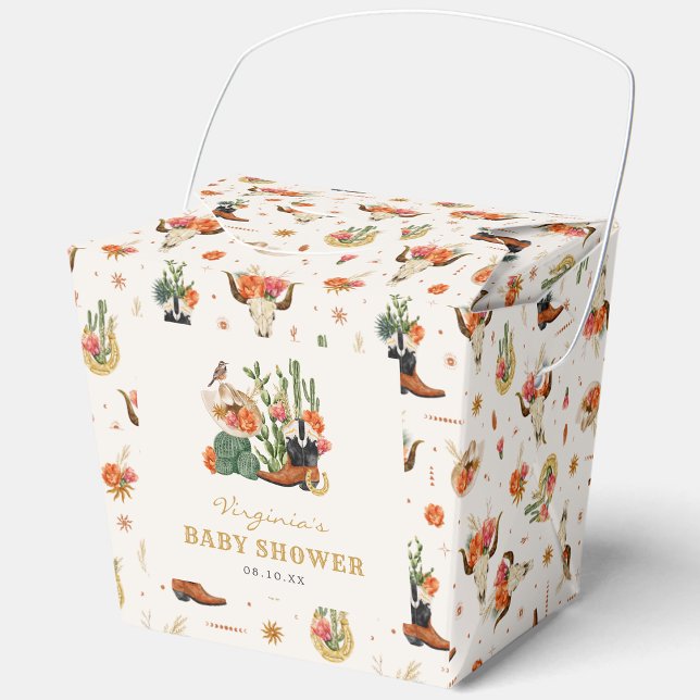 Ballotins Boho occidental (Colorful Western Boho Favor Boxes with Cactus by Painted Paperie
)