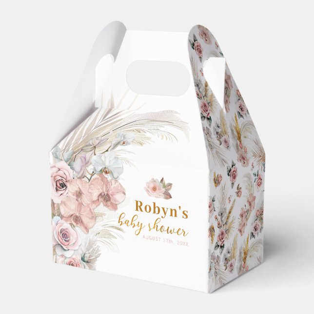 Ballotins Boho Pampas Baby shower Ballotin Floral (Verso)