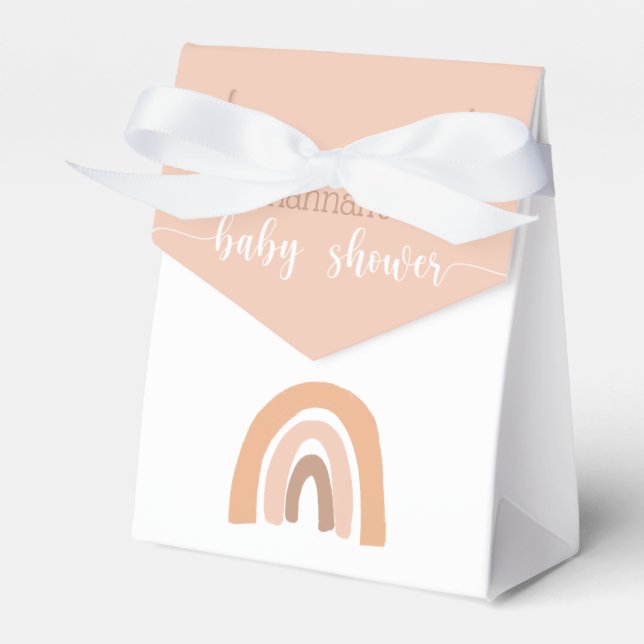 Ballotins Boho Rainbow rose bébé fille douche Merci Favorise (Verso)