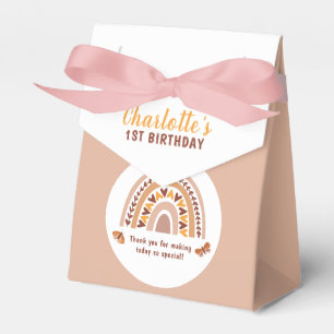 Ballotins Boho rose moderne arc-en-ciel 1er anniversaire Mer