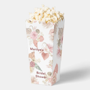 Ballotins Boho rose Personnalisé Florals Popcorn Box