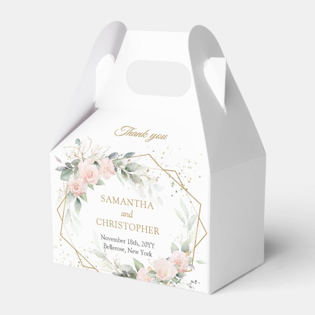 Ballotins Boho rose rousse rose fleurs verdure mariage (Verso)