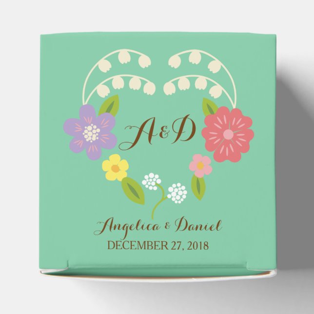 Ballotins Boho Rustic Floral Wreath Mariage (Monnaie) (Haut)
