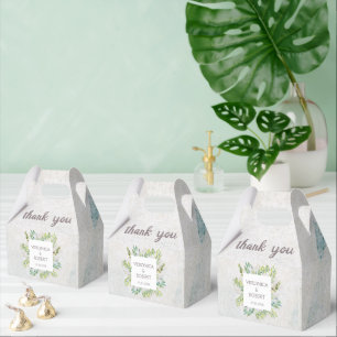 Ballotins Boho Rustique Eucalyptus Merci Mariage vert