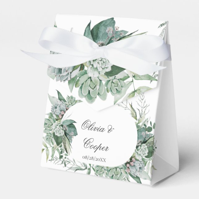 Ballotins Boho Succulent Mariage de verdure (Verso)