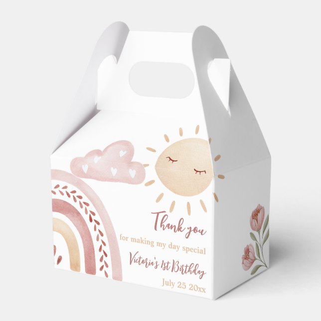 Ballotins Boho Sunshine fête d'anniversaire (Verso)