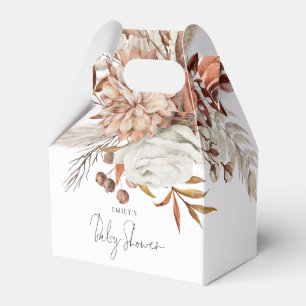 Ballotins Boho Terracotta Florals Baby shower Merci