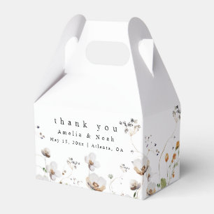 Ballotins Boho Watercolor Fleur sauvage Wedding Favor Box