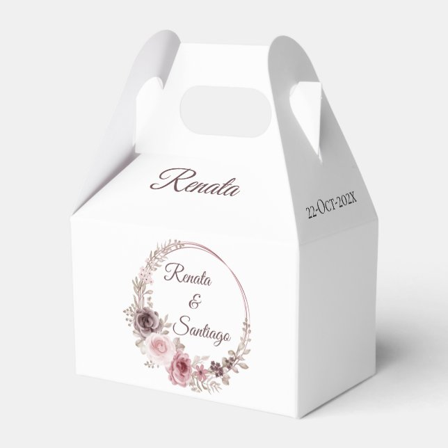 Ballotins Boho Wedding Favor Boxes (Arrière)