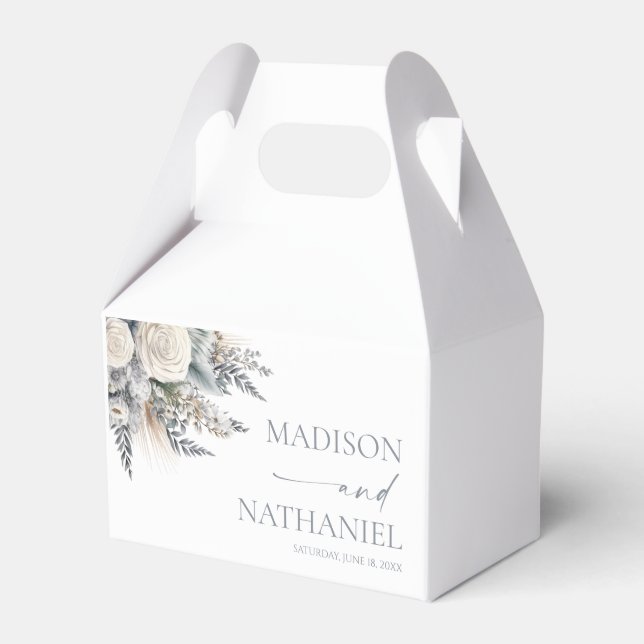 Ballotins Boho White Rose Floral Mariage Jardin (Verso)