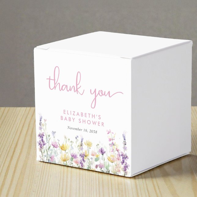 Ballotins Boho Wildflower Watercolor Baby Girl Shower (Boho Wildflower Watercolor Baby Girl Shower Favor Boxes)