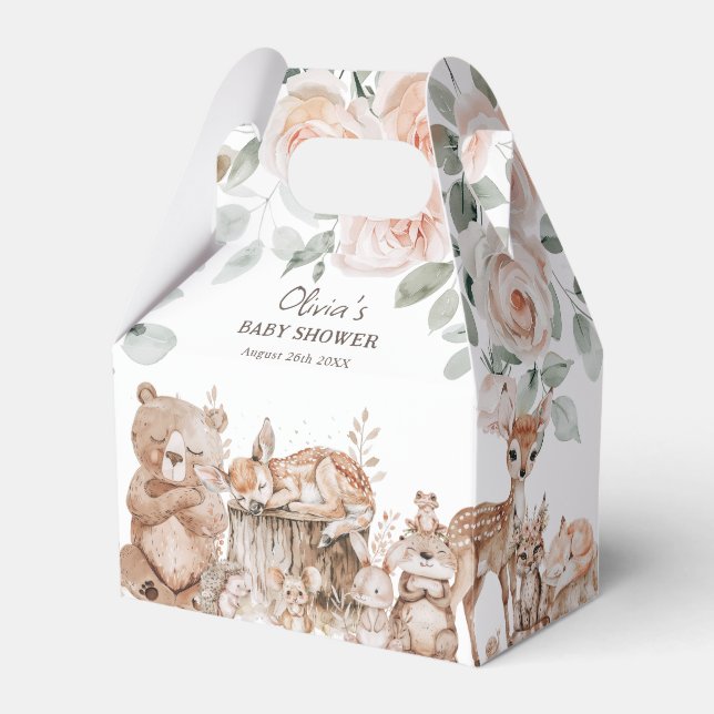 Ballotins Boho Woodland Animaux Baby showers neutres selon l (Verso)