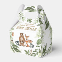 Bois Animaux Végétation Baby shower Merci