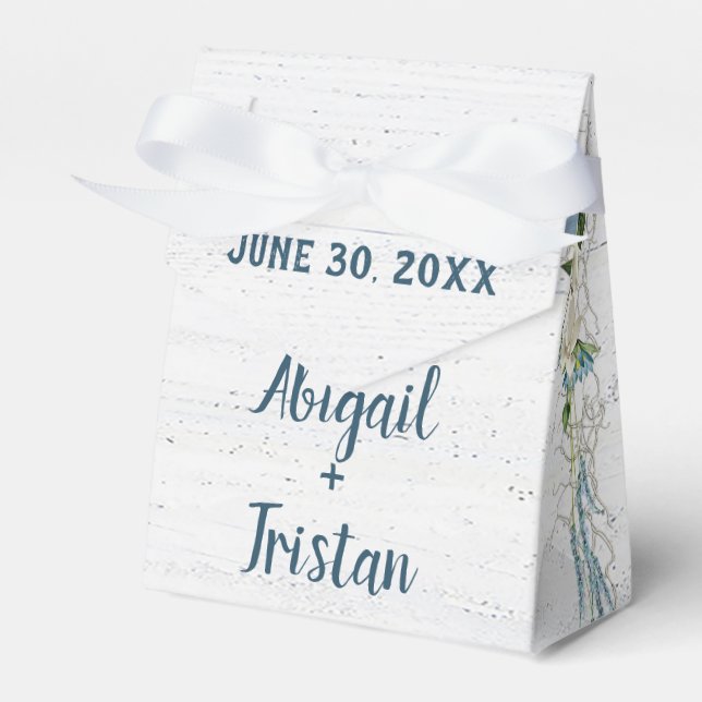 Ballotins Bois blanchis avec fleurs de mariage (Verso)