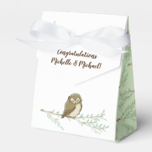 Ballotins Bois de Baby shower de hibou