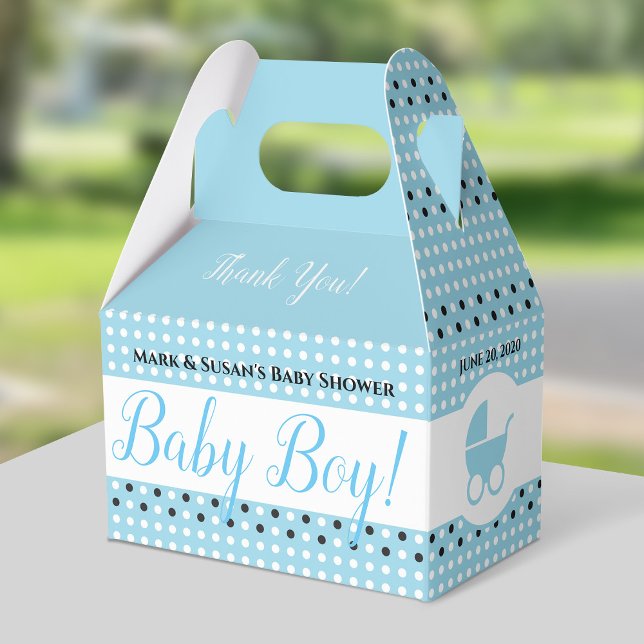Ballotins Boîte à baby shower avec poussette - Baby Boy (Créateur téléchargé)