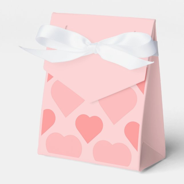 Ballotins Boîte à cadeaux avec motif de petits cœurs rose bl (Verso)