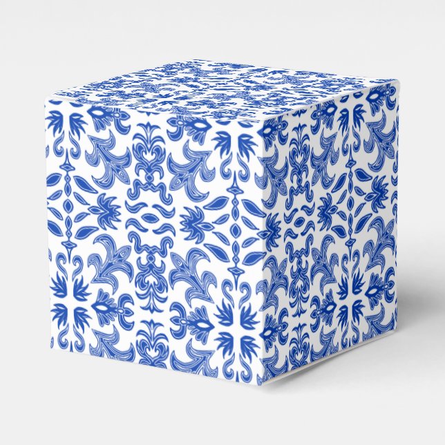 Ballotins Boîte à cadeaux Méditerranéenne Bleue et Blanc (Verso)