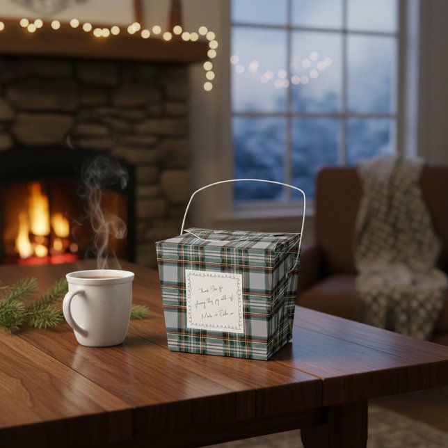 Ballotins Boîte à cadeaux Tartan avec note dessinée à la mai (Créateur téléchargé)