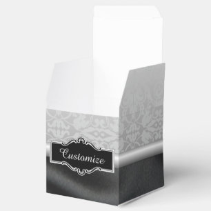 Ballotins Boîte à cube en noir et argent