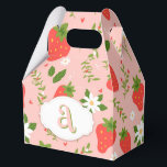 Ballotins Boîte à friandises à motif joli fraise<br><div class="desc">Illuminez votre espace avec ce charmant motif de fraises et de fleurs, mettant en vedette des fraises rouges dessinées à la main, des fleurs blanches délicates et une verdure luxuriante sur un fond rose tendre. Ce design fantaisiste et inspiré de la nature est parfait pour la décoration estivale, la papeterie,...</div>