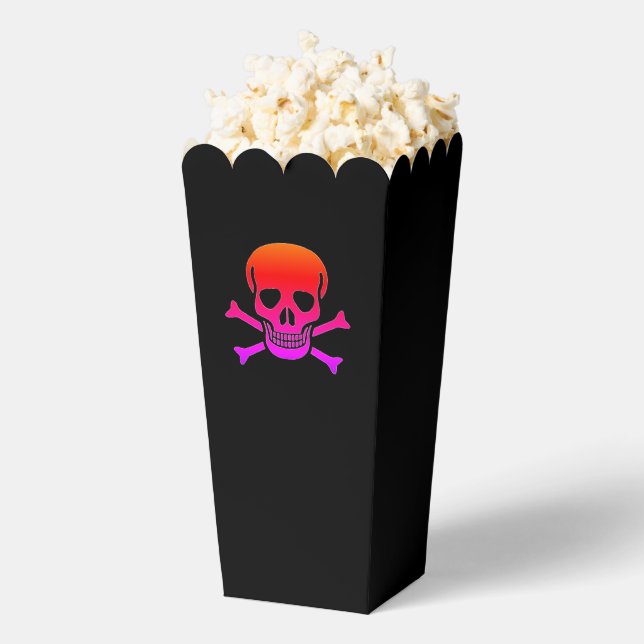 Ballotins Boîte à pop-corn noir Neon Skull (Sauté)
