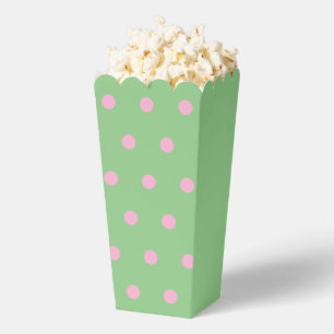 Ballotins Boîte à pop-corn Pointe Polka (Sage Green & Pastel