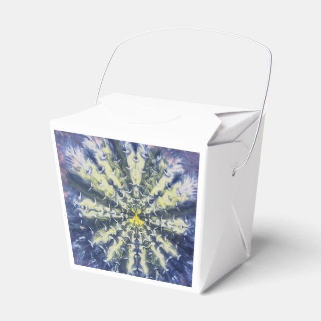 Ballotins Boîte alimentaire à plumes de paon abstraite (Verso)