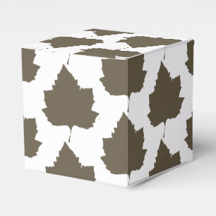 Ballotins Boîte cadeau à motif de feuille d'érable sycomore