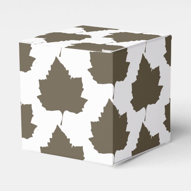 Ballotins Boîte cadeau à motif de feuille d'érable sycomore  (Verso)