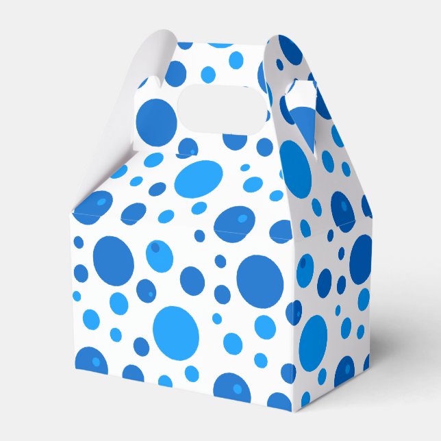 Ballotins Boîte Cadeau à pois Bleus Clair et Foncé (Verso)