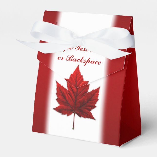 Ballotins Boîte-cadeau Canada personnalisé Sac-cadeau drapea (Verso)