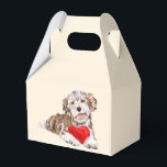 Ballotins Boîte Cadeau Chien avec Coeur<br><div class="desc">Boîtes Cadeau Peinture de l'Amour des Chiens Signée</div>