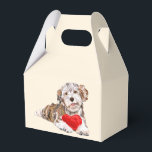 Ballotins Boîte Cadeau Chien avec Coeur<br><div class="desc">Boîtes Cadeau d'Amour de Chien Peinture Signée</div>
