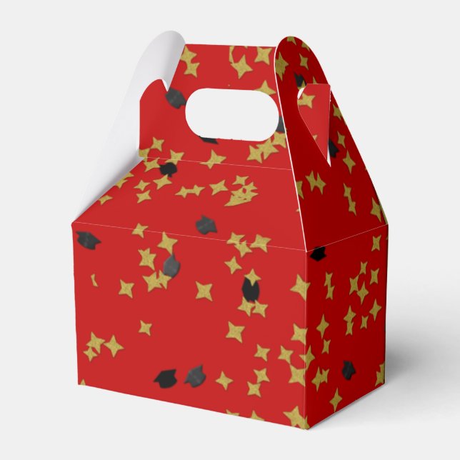 Ballotins Boîte cadeau Confetti Gable, Rouge (Verso)
