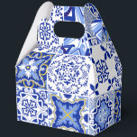 Ballotins Boîte-cadeau de faveur de motif de carreaux blancs<br><div class="desc">Boîte-cadeau de faveur de motif de carreaux blancs bleus portugais pour les cookies de Noël,  les cadeaux de vacances,  les cadeaux de remerciement,  le mariage,  l'anniversaire,  les événements professionnels et d'entreprise.</div>