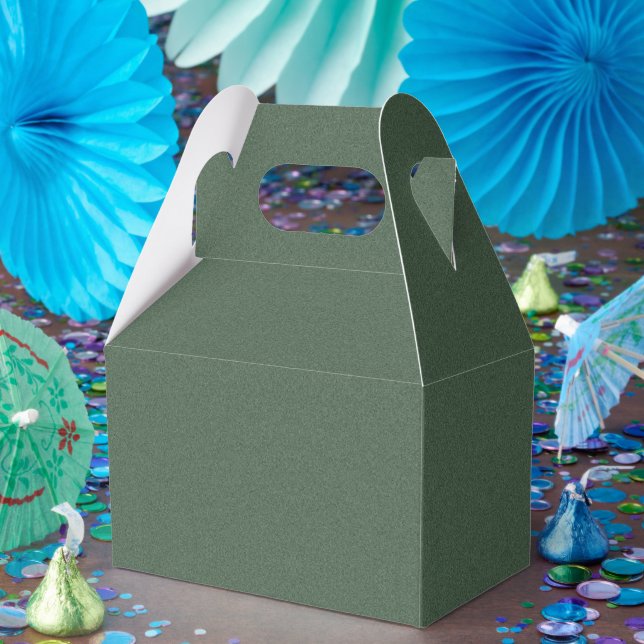 Ballotins Boîte-cadeau de fête luxueuse à motif vert élégant (Fête)