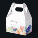 Ballotins Boîte-cadeau de mariage florale à motif de fleur s<br><div class="desc">Envoyez vos invités chez eux avec style ! Cette boîte à cadeaux de mariage à pignon fleuri Bold Wildflower Floral présente des florales aquarelles vibrantes et une verdure douce,  parfaites pour les mariages bohèmes,  de jardin ou romantiques.</div>