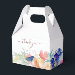 Ballotins Boîte-cadeau de mariage florale à motif de fleur s<br><div class="desc">Envoyez vos invités chez eux avec style ! Cette boîte à cadeaux de mariage à pignon fleuri Bold Wildflower Floral présente des florales aquarelles vibrantes et une verdure douce,  parfaites pour les mariages bohèmes,  de jardin ou romantiques.</div>