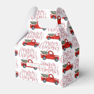 Ballotins Boîte-cadeau de Noël Camion Rouge Vintage
