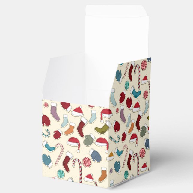 Ballotins Boîte cadeau de Noël décorée, emballage de vacance (Ouvert)