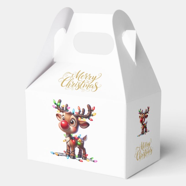 Ballotins Boîte cadeau de Noël joyeux Rudolf (Recto)