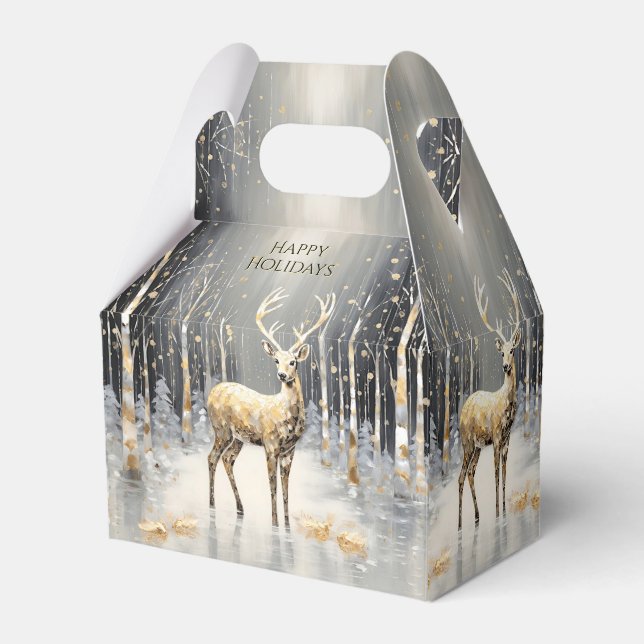 Ballotins Boîte cadeau de Noël Or Reindeer (Verso)