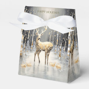 Ballotins Boîte cadeau de Noël Or Reindeer