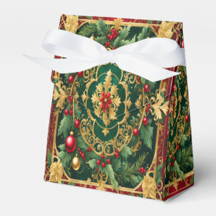 Ballotins Boîte cadeau de Noël Red Green Gold