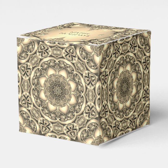 Ballotins Boîte cadeau de vacances décorative or (Verso)