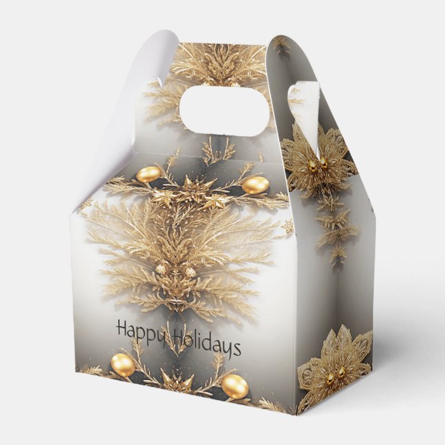 Ballotins Boîte cadeau de vacances décorative or unique (Verso)